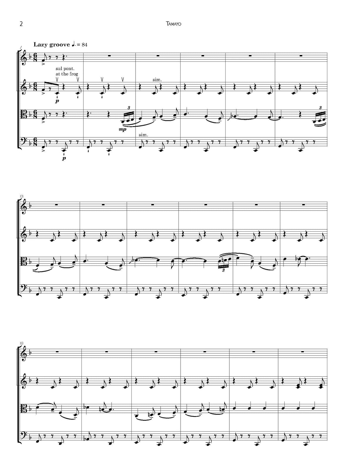 D. Flanagan: Tamayo (Version for String Quartet)