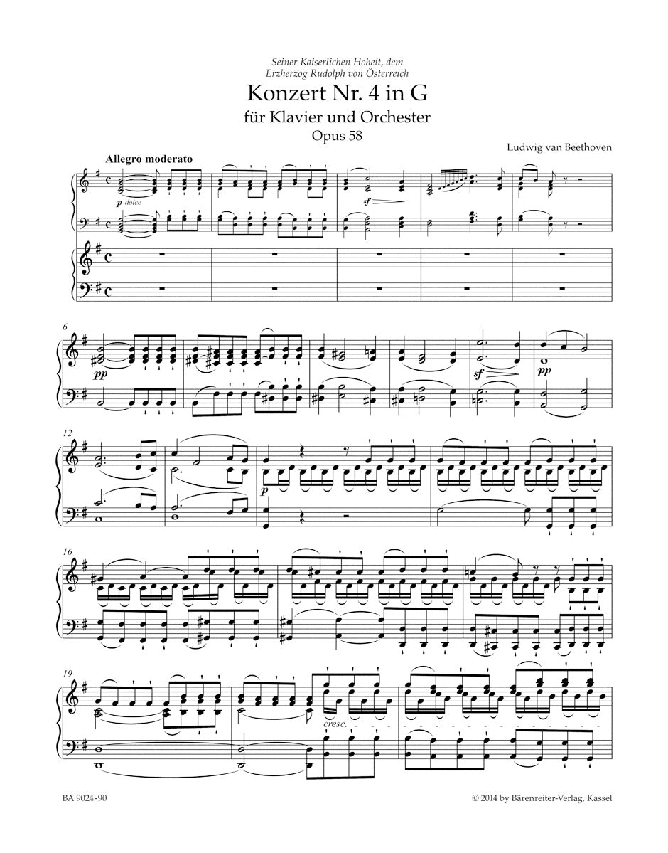 Beethoven: Piano Concerto No. 4 in G Major, Op. 58