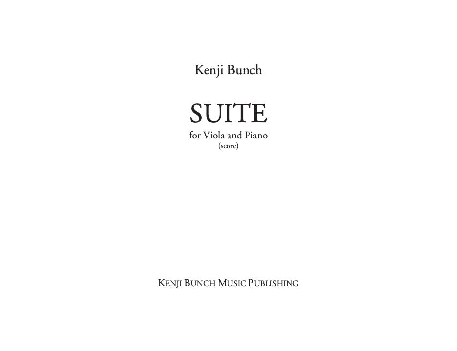 Bunch: Suite for Viola & Piano