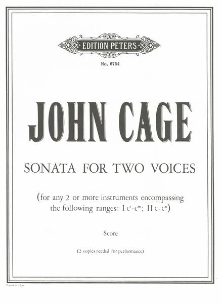 Cage: Sonata for Two Voices