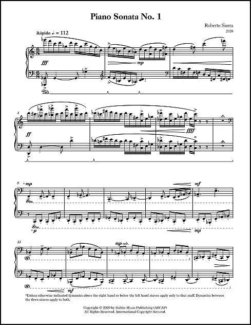 Sierra: Piano Sonata No. 1
