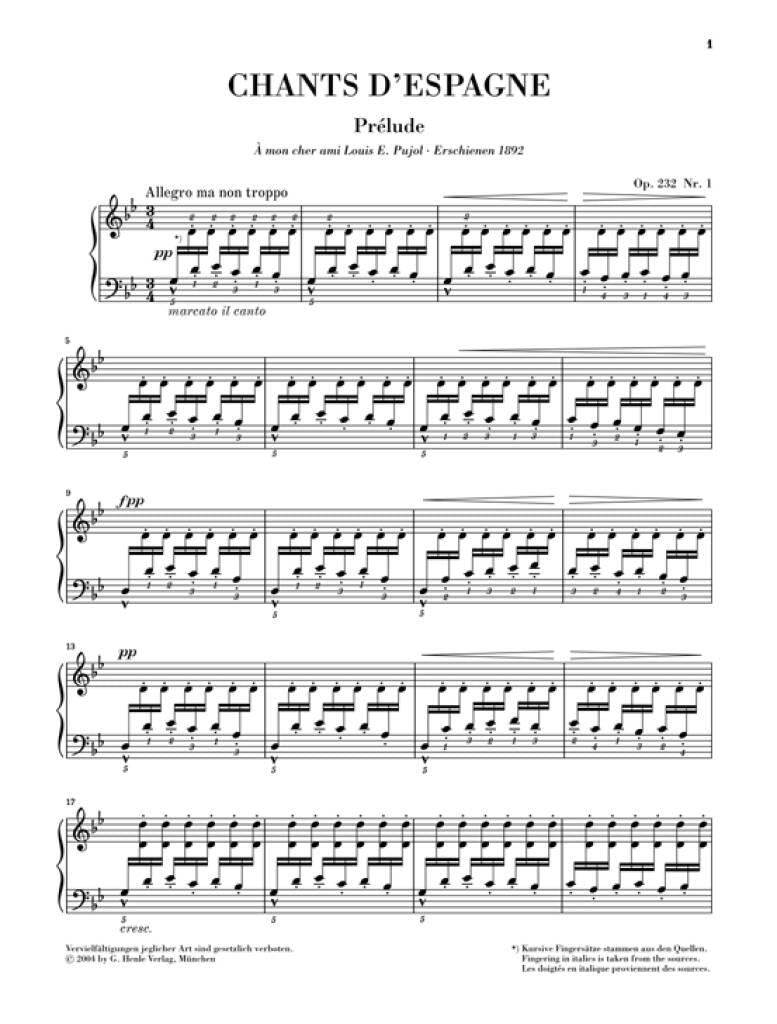 Albéniz: Cantos de España, Op. 232