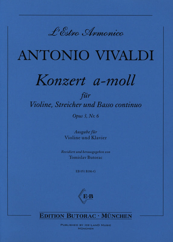 Vivaldi: Violin Concerto in A Minor, RV 356, Op. 3, No. 6