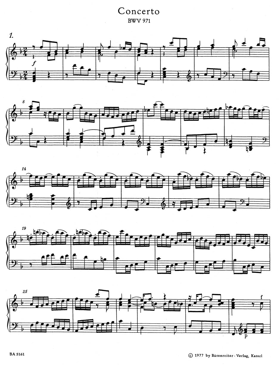Bach: Italian Concerto, BWV 971 and French Overture, BWV 831