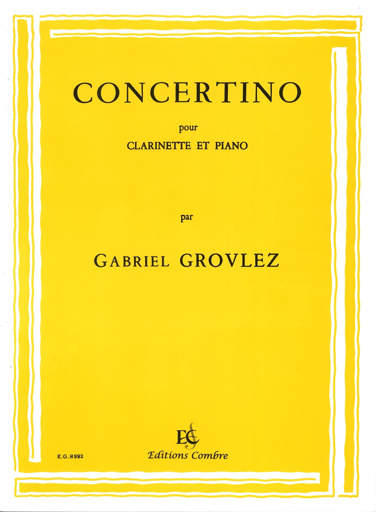 Grovlez: Concertino for Clarinet & Piano
