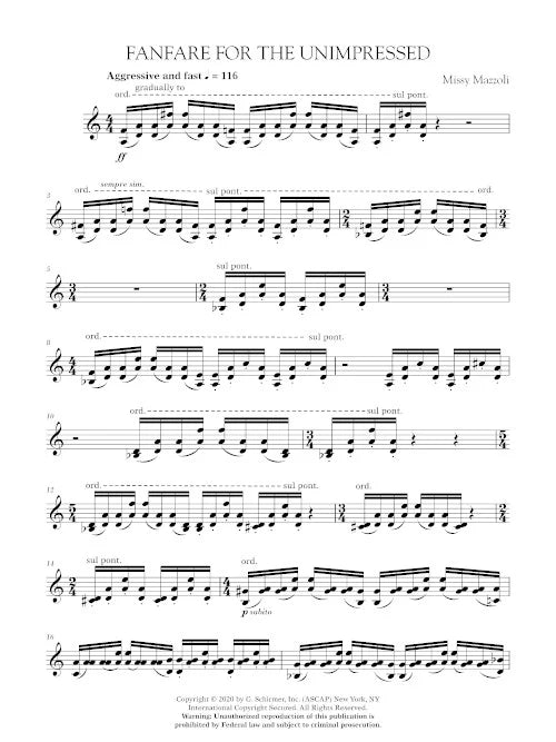 Mazzoli: Fanfare for the Unimpressed
