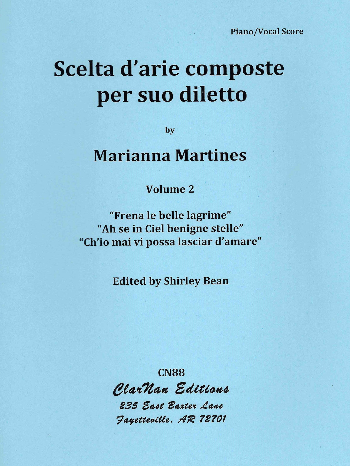 Martines: Scelta d'arie composte per suo diletto - Volume 2