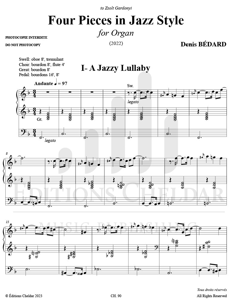 Bédard: 4 Pieces in Jazz Style