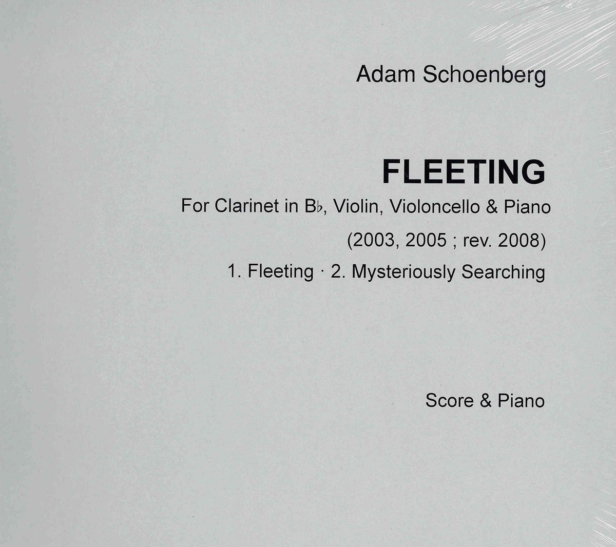 Ad. Schoenberg: Fleeting