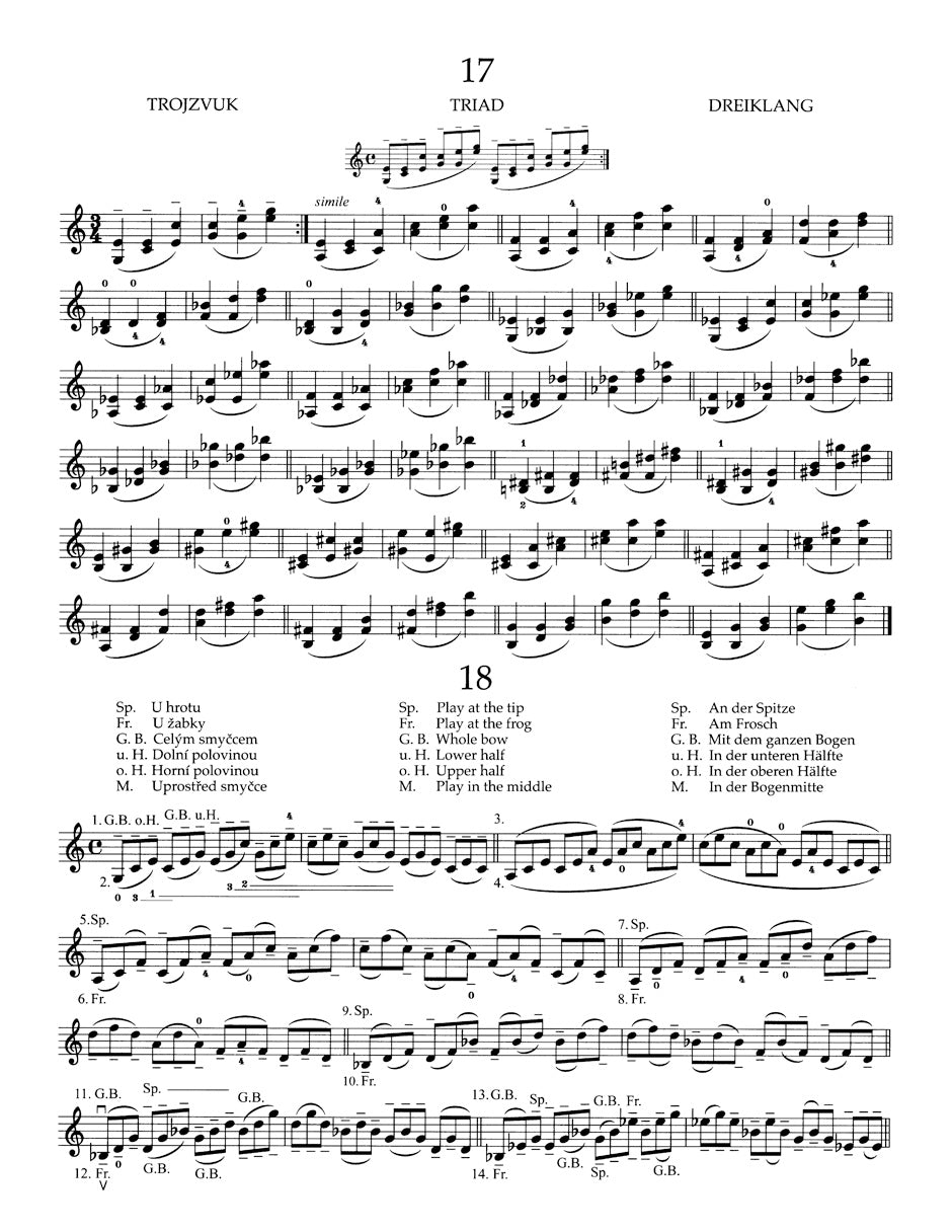 Ševčík: School of Violin Technique, Op. 1 - Book 1 (1st position)