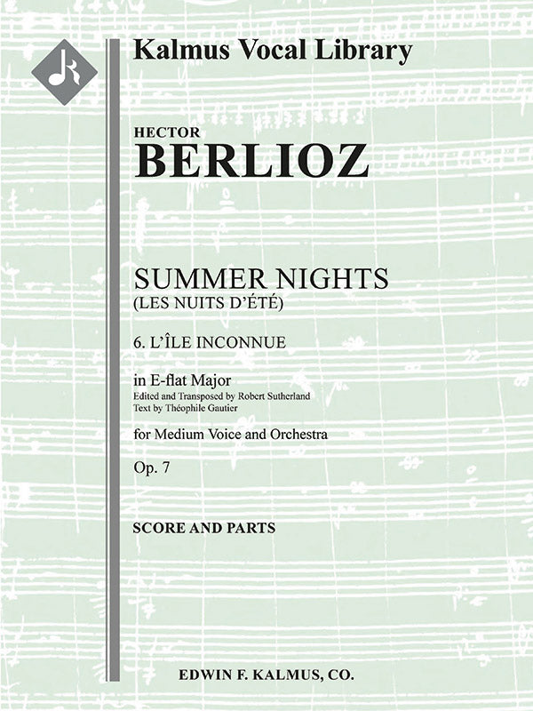 Berlioz: L'isle Inconnue, Op. 7, No. 6 (transposed in E-flat Major)
