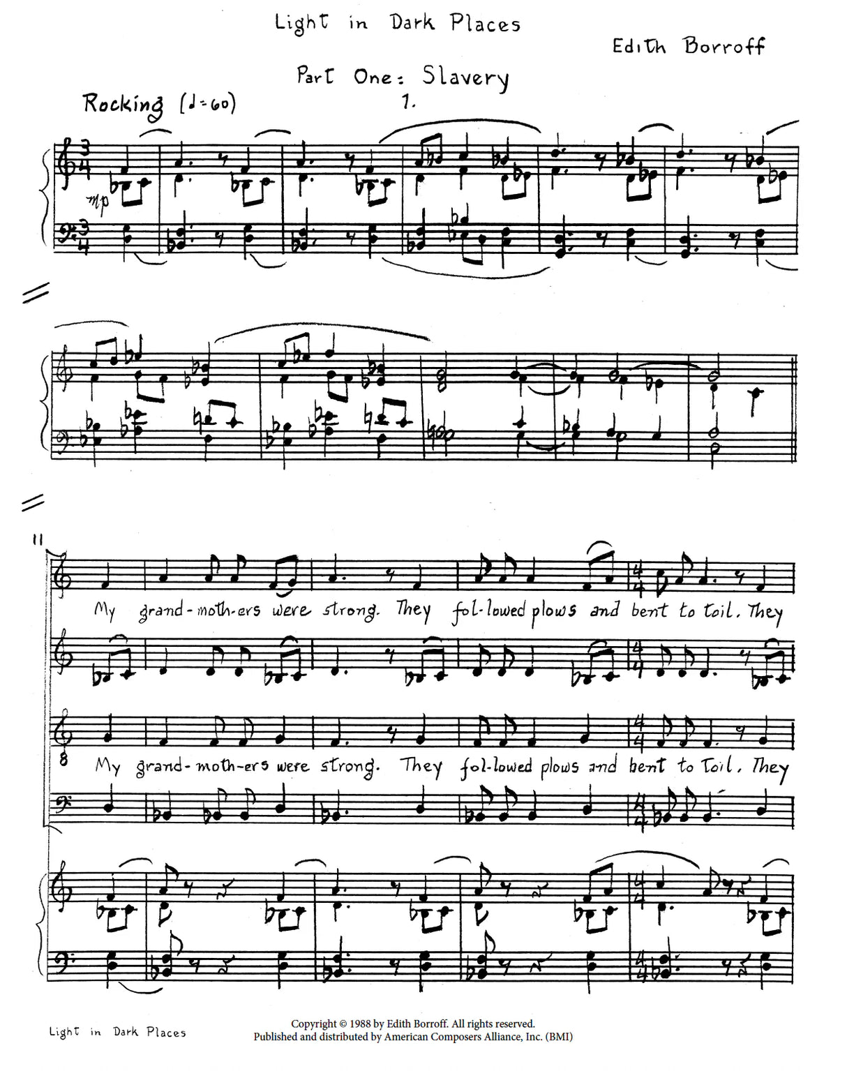 Borroff: Light in Dark Places