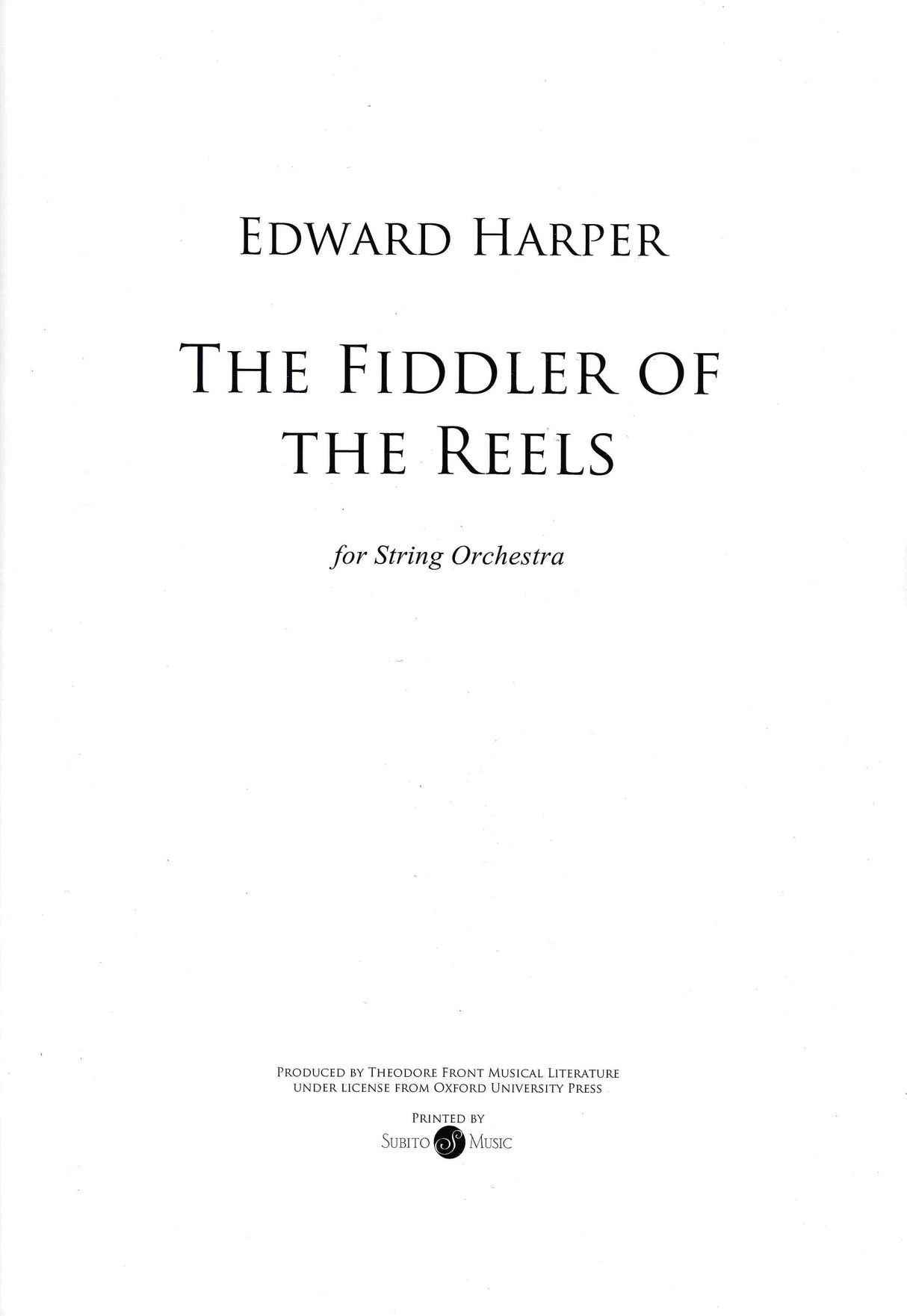 Harper: The Fiddler of the Reels from 'Homage to Thomas Hardy'