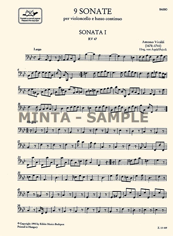 Vivaldi: 9 Cello Sonatas, RV 39-47