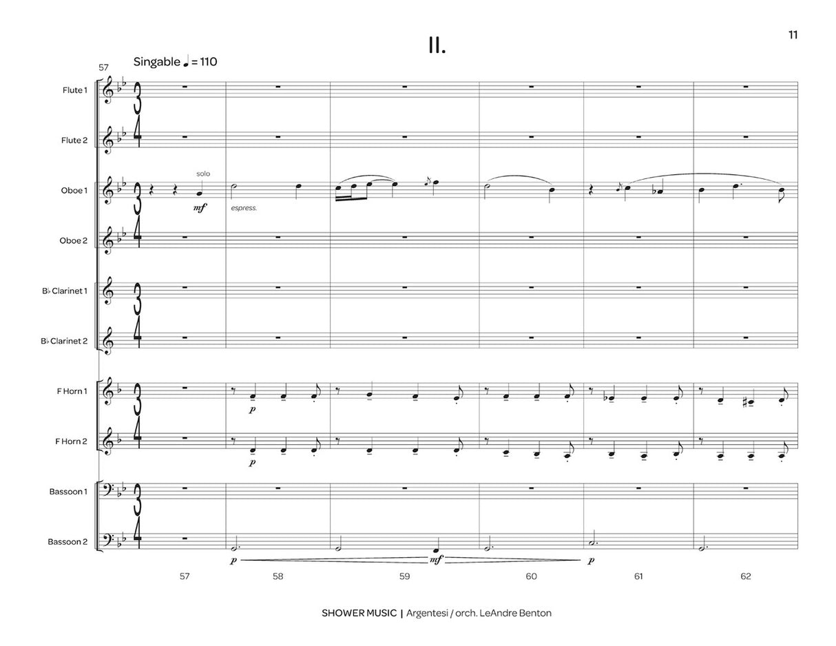 Argentesi: Shower Music (arr. for Double Woodwind Quintet)