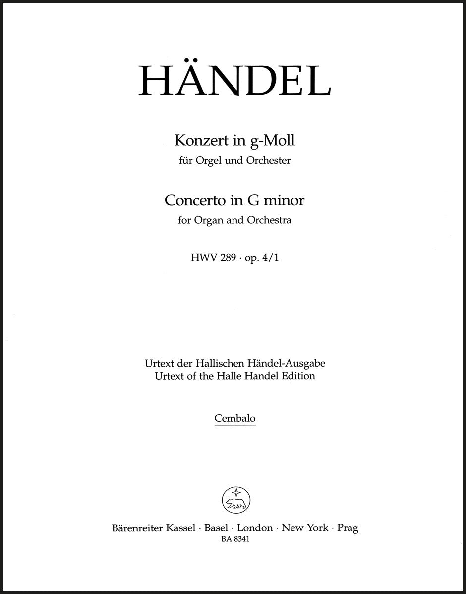 Handel: Organ Concerto in G Minor, HWV 289, Op. 4, No. 1