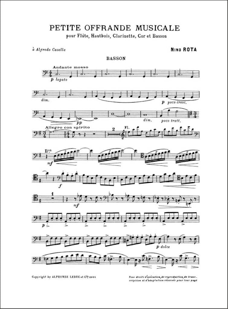 Rota: Petite Offrande Musicale