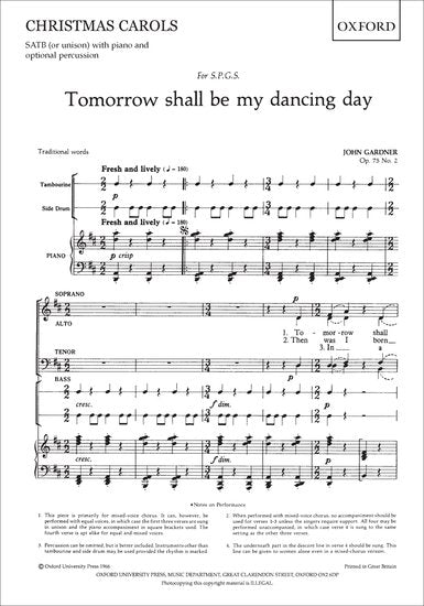 Gardner: Tomorrow Shall Be My Dancing Day