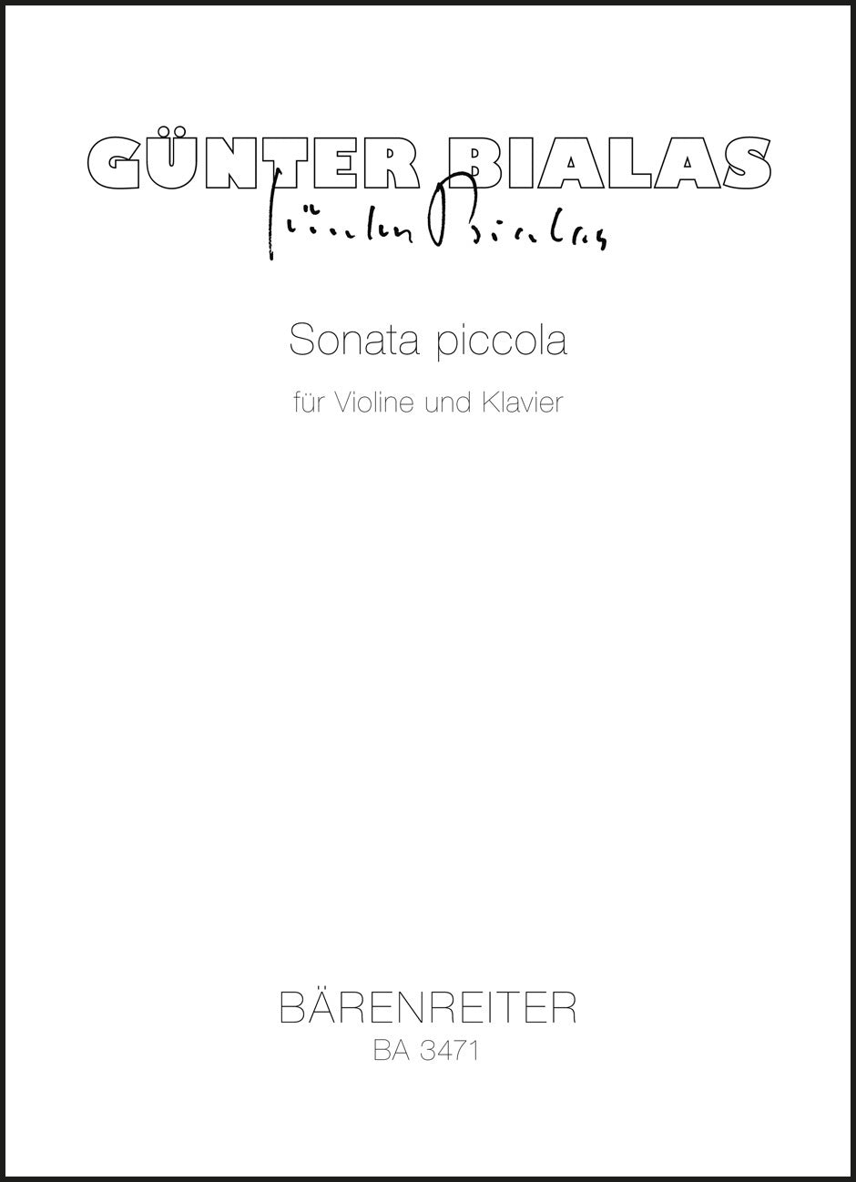 Bialas: Sonata piccola for Violin and Piano