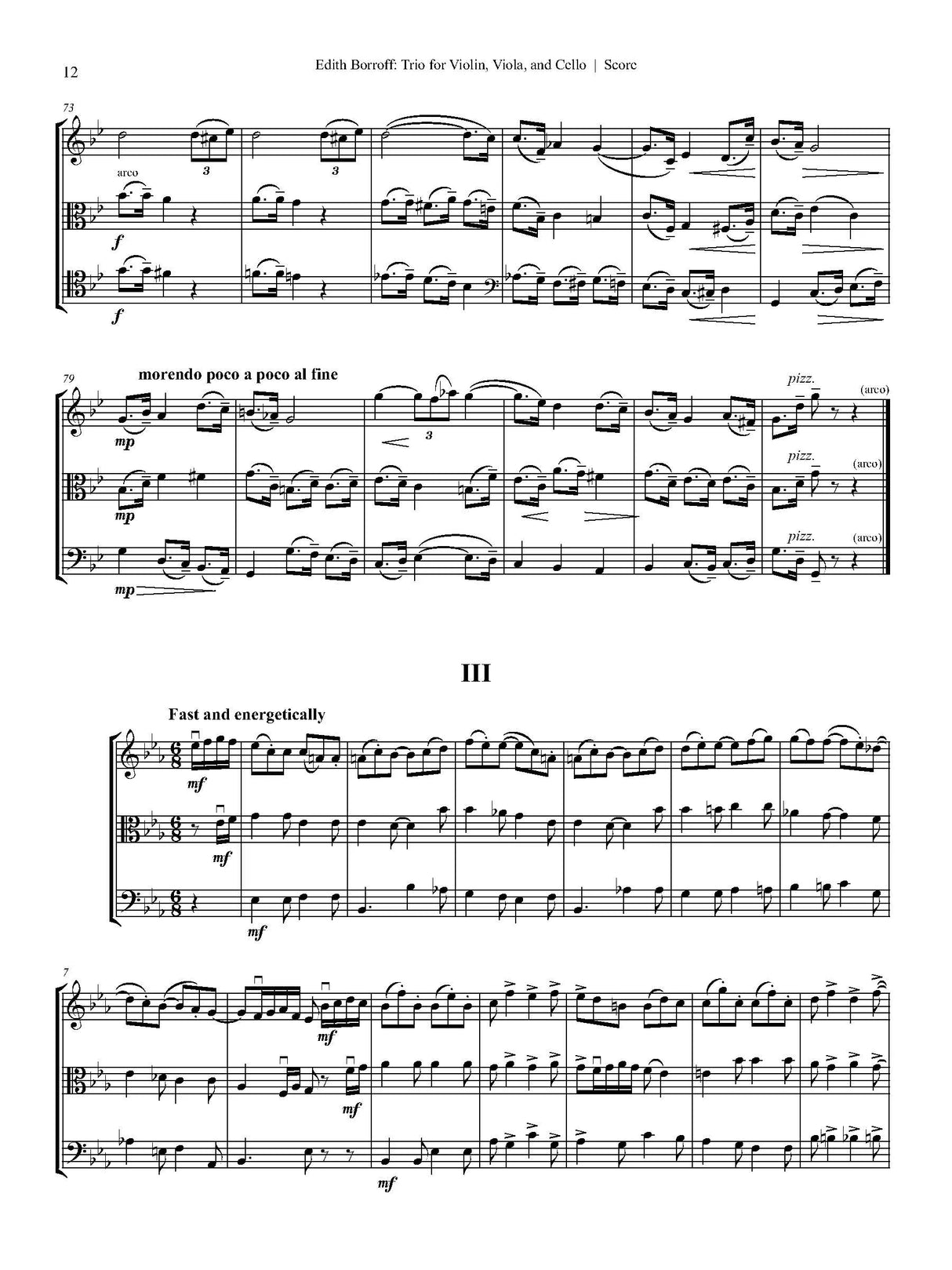 Borroff: String Trio