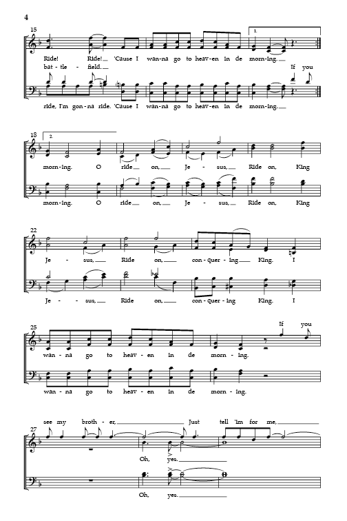 Ride On, Jesus (arr. for SATB)