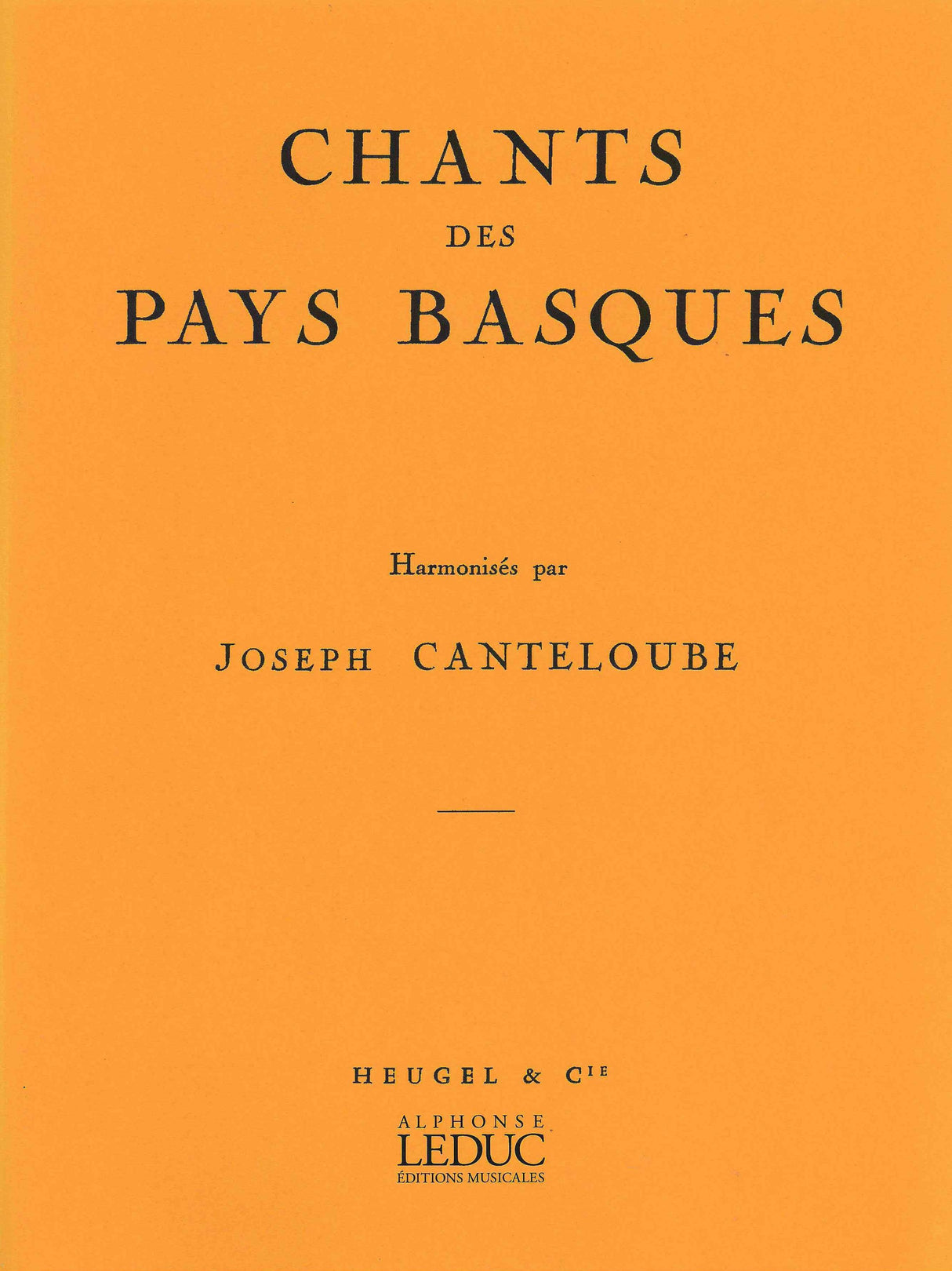 Canteloube: Chants des Pays Basques