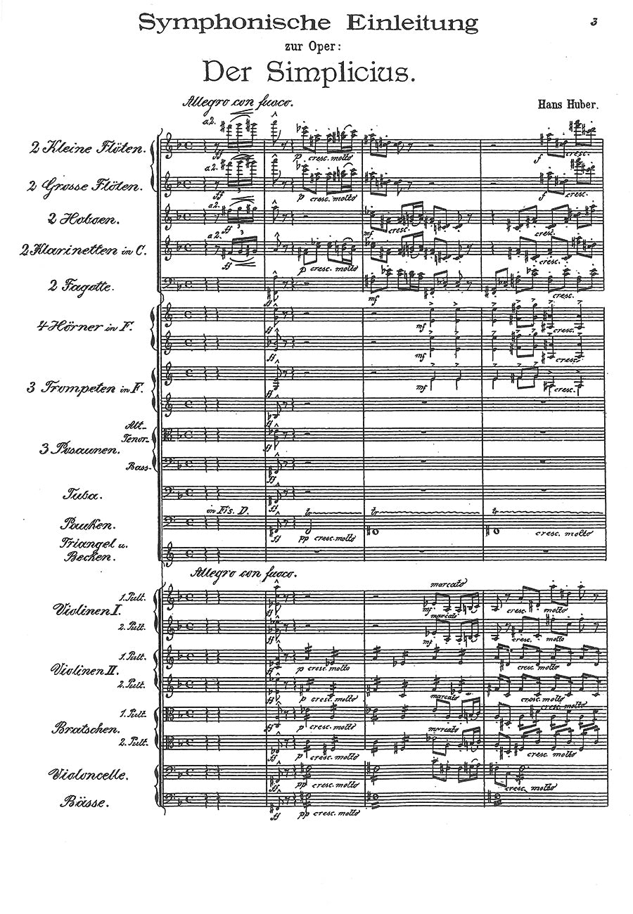 Huber: Symphonic Introduction to "Der Simplicius"