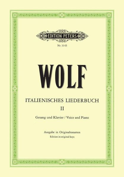 Wolf: Italienisches Liederbuch - Volume 2 (Nos. 16-30)
