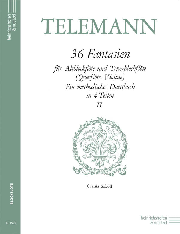 Telemann: Fantasies (arr. for AT recorders) - Volume 2 (Nos. 9-18)