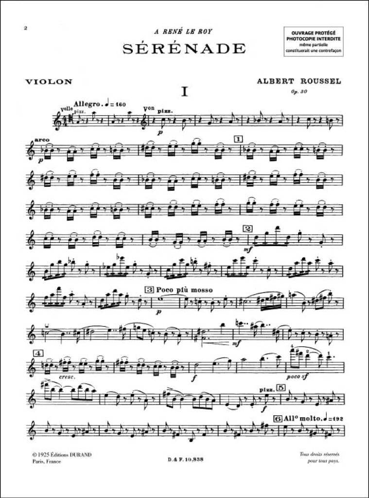 Roussel: Sérénade, Op. 30