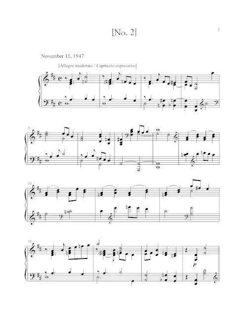 Price: Six Pieces for Piano Solo