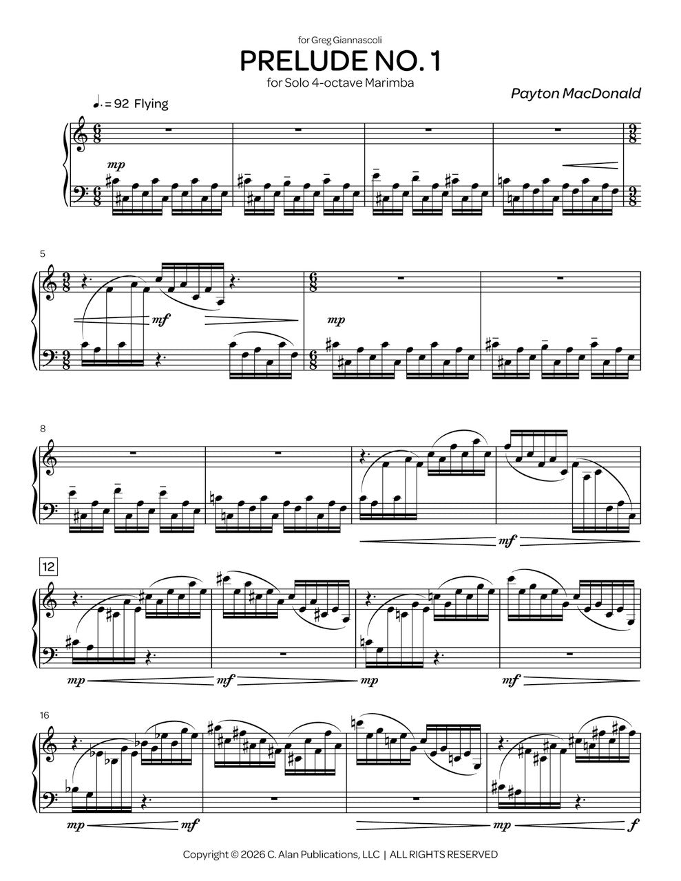 MacDonald: Marimba Prelude No. 1