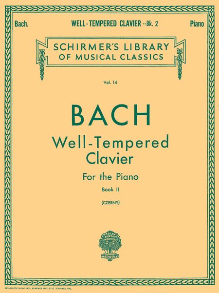Bach: The Well Tempered Clavier - Book 2 (BWV 870-893)