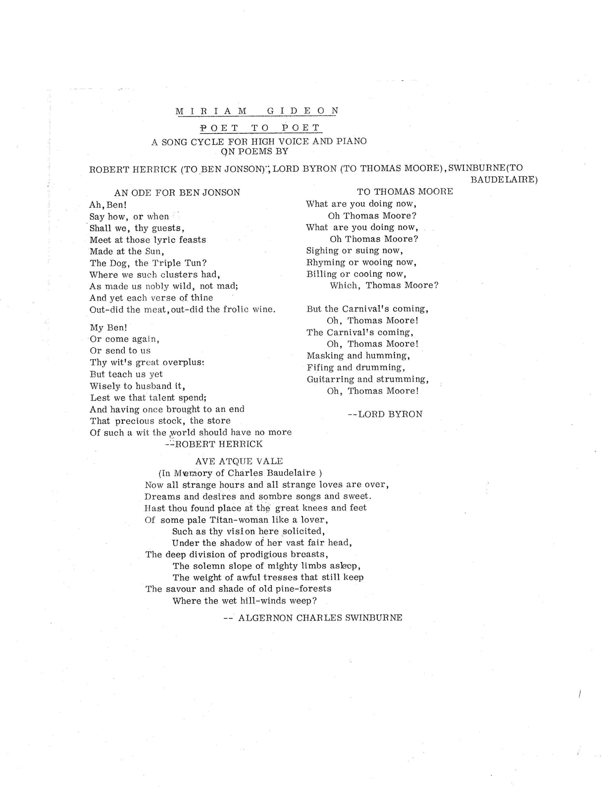 Gideon: Poet to Poet