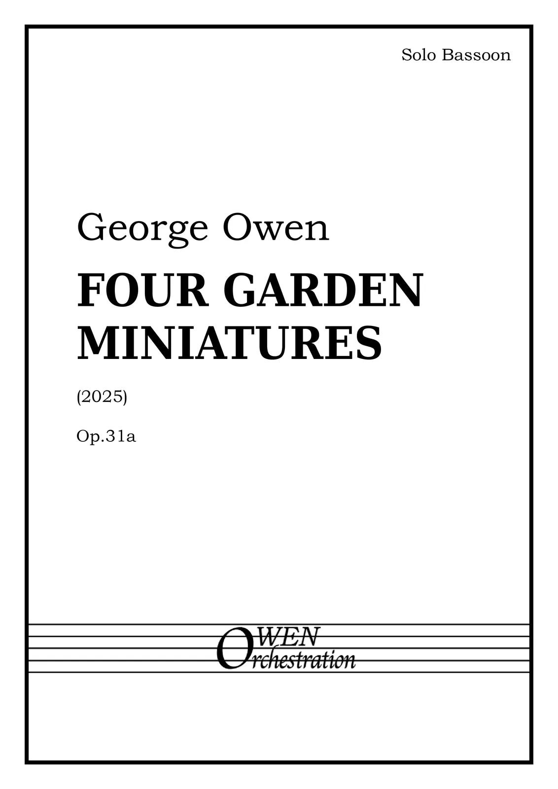 Owen: 4 Garden Miniatures, Op. 31a