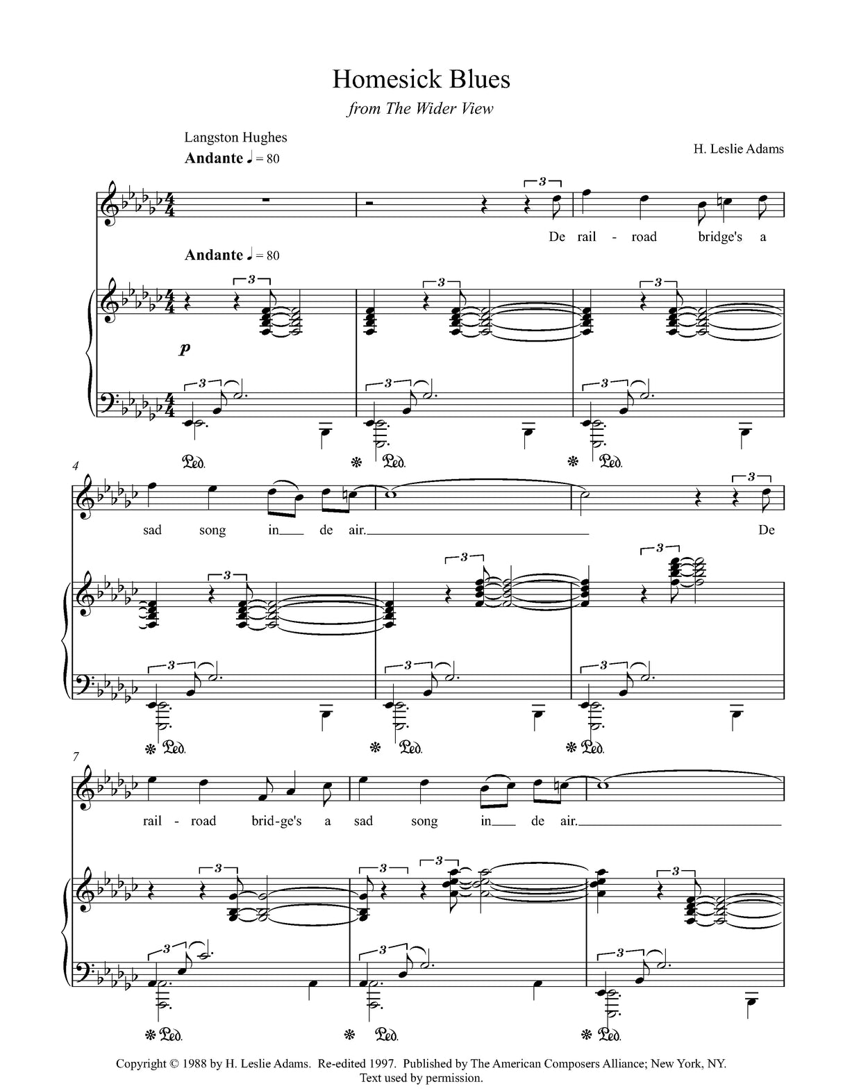 H.L. Adams: The Wider View