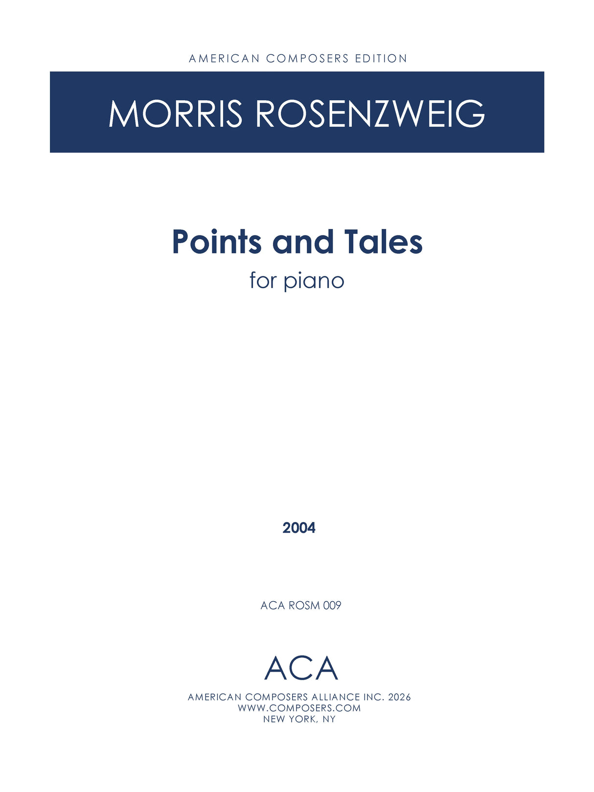 Rosenzweig: Points and Tales