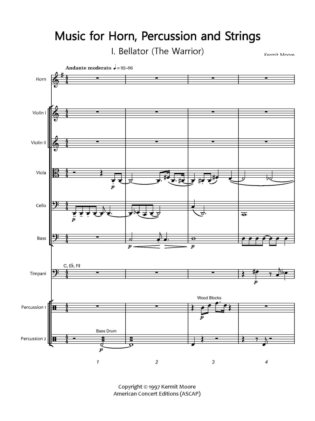 Moore: Music for Horn, Percussion and Strings