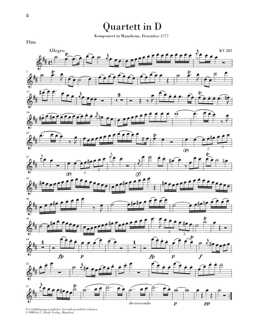 Mozart: Flute Quartets