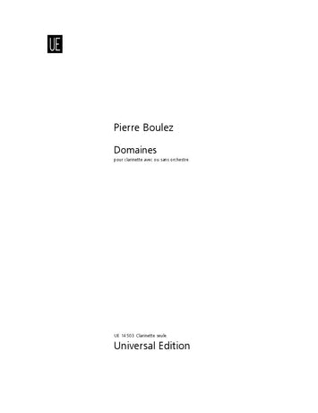 Boulez: Domaines (Version for Solo Clarinet)