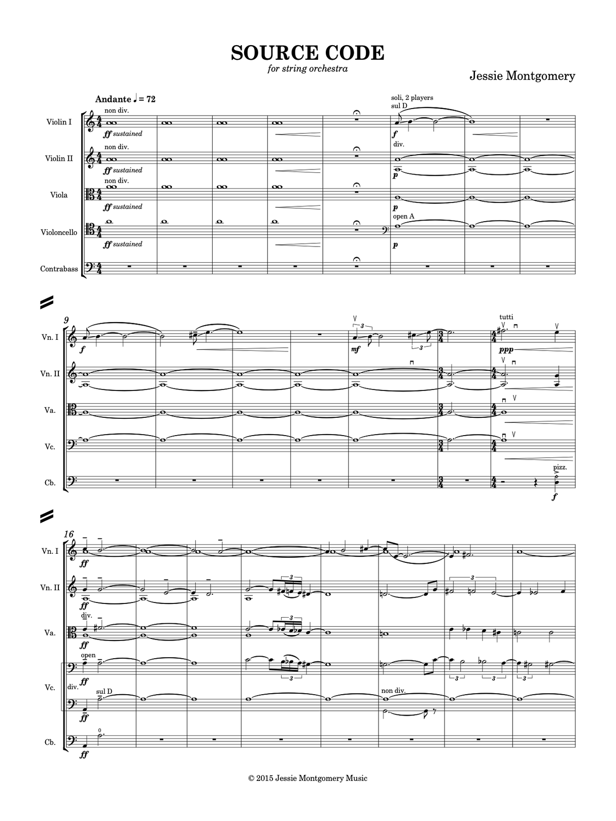 Montgomery: Source Code - Version for String Orchestra