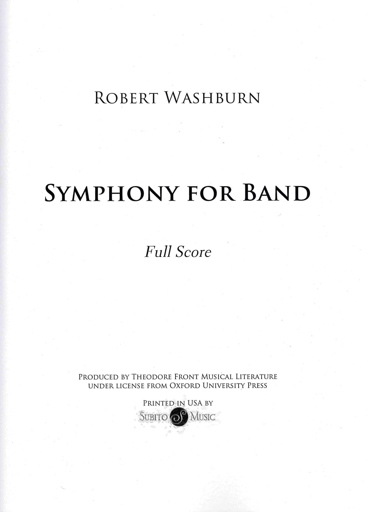 Washburn: Symphony for Band