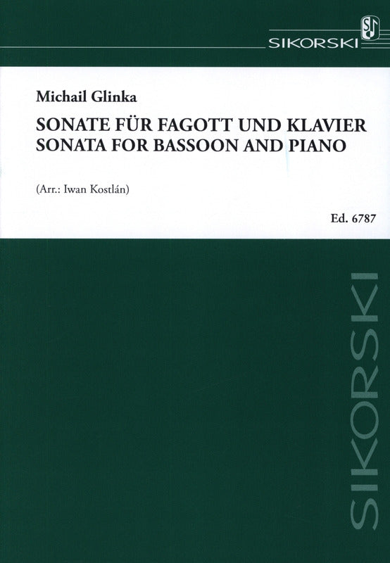 Glinka: Sonata in D Minor (arr. for bassoon & piano)