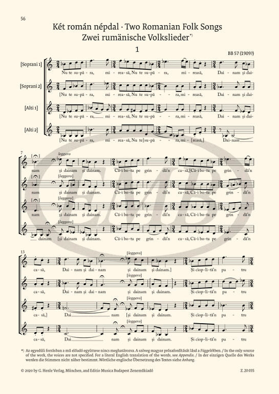 Bartók: Choral Works for Children's and Female Voices