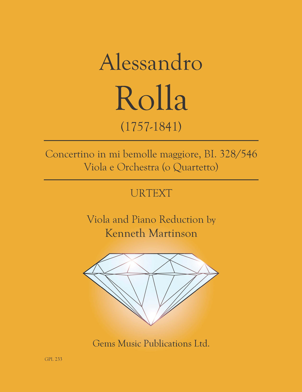 Rolla: Viola Concertino in E-flat Major, BI. 328, No. 546