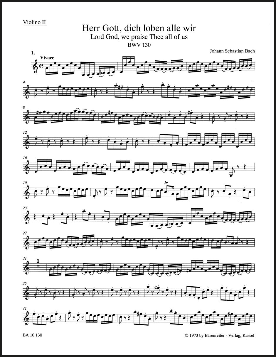 Bach: Herr Gott, dich loben alle wir, BWV 130