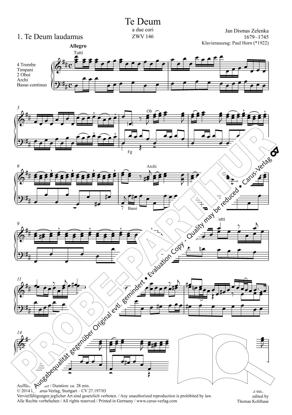 Zelenka: Te Deum in D Major, ZWV 146