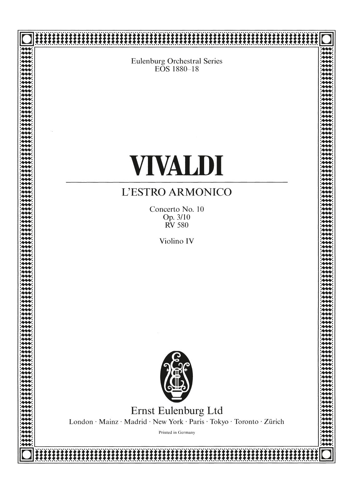 Vivaldi: L'Estro Armonico Concerto in B Minor, RV 580, Op. 3, No. 10