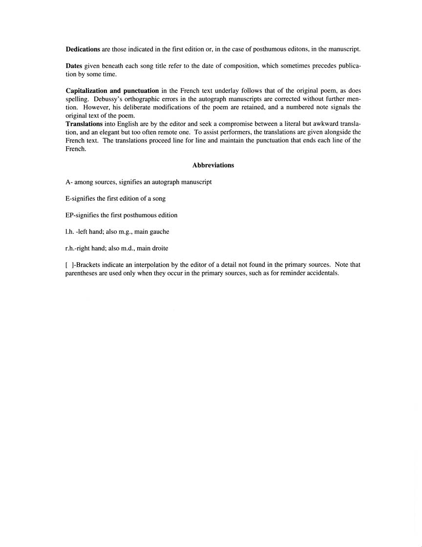 Songs of Claude Debussy – Volume 1 (High Voice)