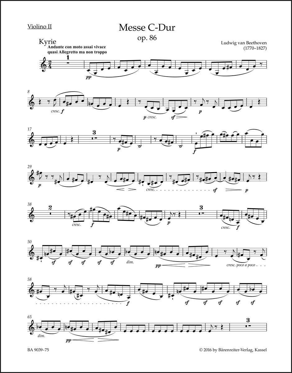 Beethoven: Mass in C Major, Op. 86